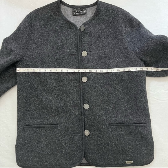 Giesswein Austria Pure New Wool Grey Button Down Jacket - Picture 7 of 12